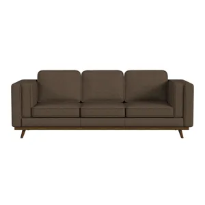 Venus Sofa in Belfast Camel with cherry finished wooden front