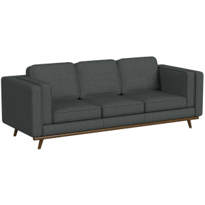 Venus Sofa in Belfast Charcoal with cherry finished wooden front