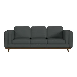 Venus Sofa in Belfast Charcoal with cherry finished wooden front