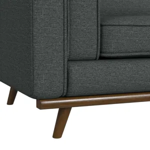 Venus Sofa in Belfast Charcoal with cherry finished wooden front