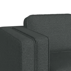 Venus Sofa in Belfast Charcoal with cherry finished wooden front