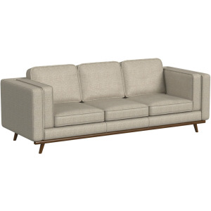 Venus Sofa in Belfast China Beige with cherry finished wooden front