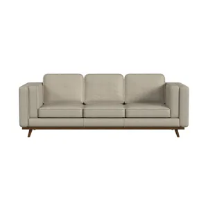 Venus Sofa in Belfast China Beige with cherry finished wooden front