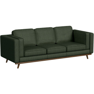 Venus Sofa in Belfast China Light Green with cherry finished wooden front
