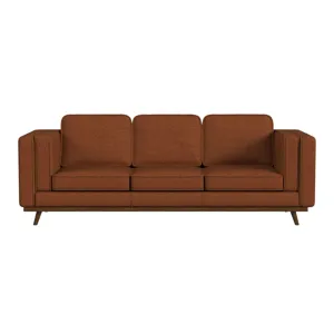 Venus Sofa in Belfast China Orange with cherry finished wooden front