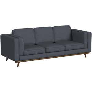 Venus Sofa in Palmer Sky with cherry finished wooden front