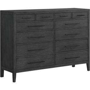 Versailles Contemporary 12-Drawer Dresser in Black