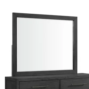 Versailles Contemporary 6-Drawer Dresser & Mirror Set in Black