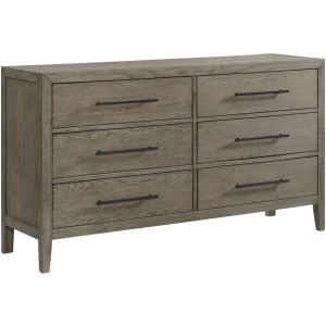 Versailles Contemporary 6-Drawer Dresser in Grey