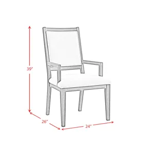 Versailles Contemporary Dining Arm Chair With Boucle White in Grey