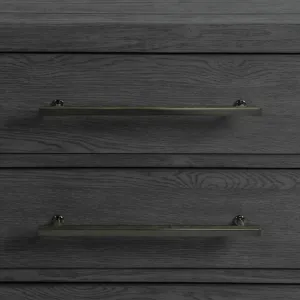 Versailles Contemporary 6-Drawer Dresser & Mirror Set in Black