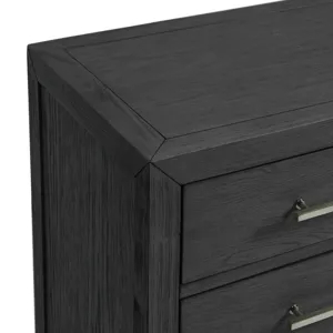 Versailles Contemporary 6-Drawer Dresser & Mirror Set in Black