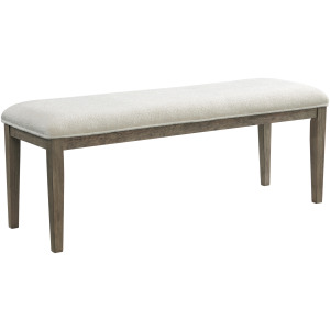 Versailles Contemporary Dining Bench With Boucle White in Grey