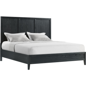 Versailles Contemporary King Bed with Low Footboard in Black