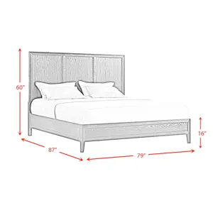 Versailles Contemporary King Bed with Low Footboard in Black