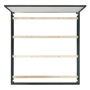 Versailles Contemporary King White Fabric Panel Bed with Low Footboard in Black