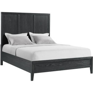 Versailles Contemporary Queen Bed with Low Footboard in Black