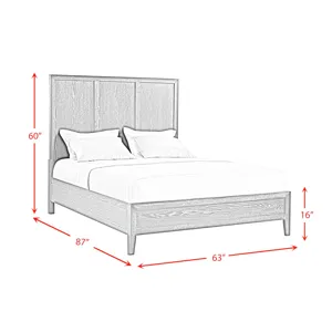 Versailles Contemporary Queen Bed with Low Footboard in Black