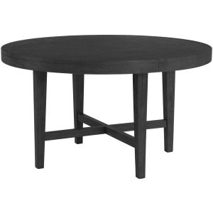 Versailles Contemporary Round Dining Table in Black