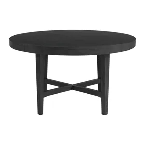 Versailles Contemporary Round Dining Table in Black