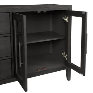 Versailles Contemporary Server in Black