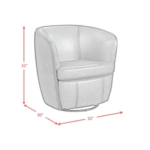 Vito Swivel Chair in Pebble Tan