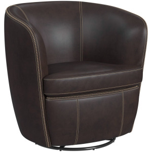 Vito Swivel Chair in Pebble Brown