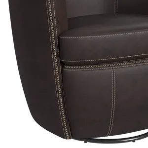 Vito Swivel Chair in Pebble Brown