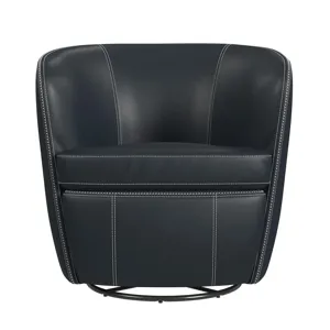 Vito Swivel Chair in Pebble Navy
