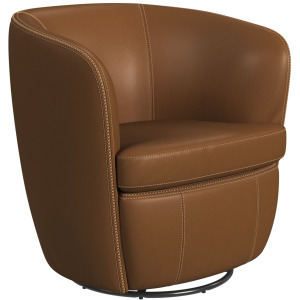 Vito Swivel Chair in Pebble Tan