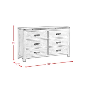 Wade Youth Dresser (6 Drawer)