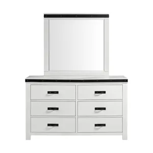 Wade Youth Dresser and Mirror Set in White