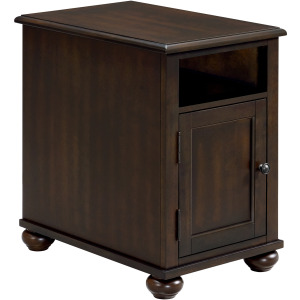 Wagner Chairside Table with USB in Cherry