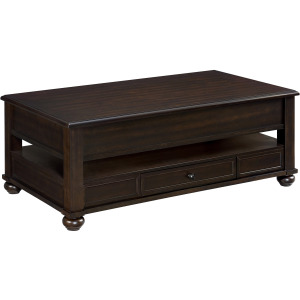 Wagner Rectangular Lift-Top Coffee Table w/ Casters in Cherry