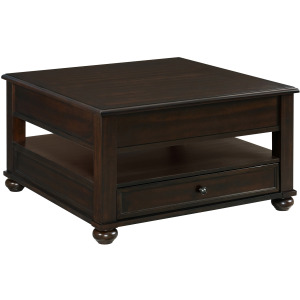 Wagner Square Lift-Top Coffee Table w/ Casters in Cherry