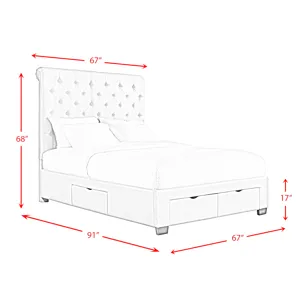 Harper Waldorf Queen Storage Bed Boulder Grey
