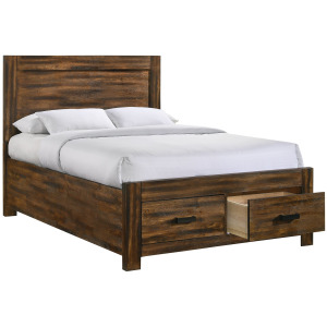 Warner Full Platform Storage Bed in Chestnut