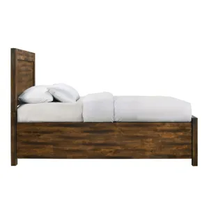 Warner Full Platform Storage Bed in Chestnut