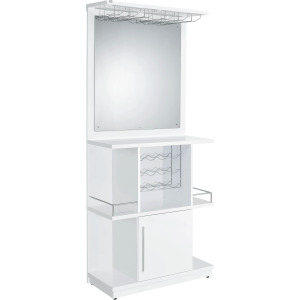 Wendolyn Wine Cabinet with Light in Glossy White