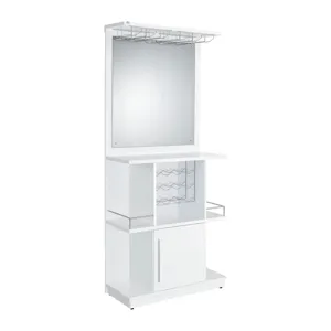 Wendolyn Wine Cabinet with Light in Glossy White
