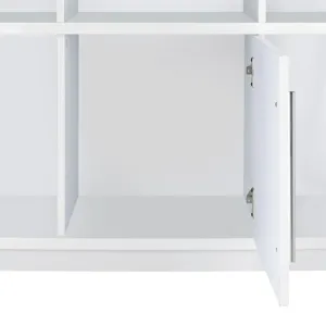 Wendolyn Wine Cabinet with Light in Glossy White