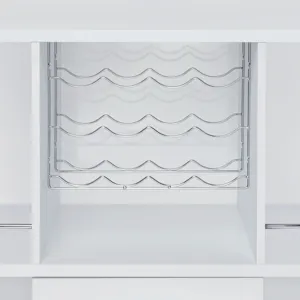 Wendolyn Wine Cabinet with Light in Glossy White