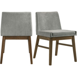 Weston Upholstery Side Chair Walnut W/Smoke fabric