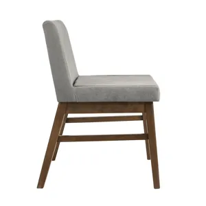 Weston Upholstery Side Chair Walnut W/Smoke fabric (2 Per Pack)