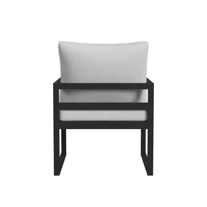 Whistler Dining Arm Chair with Olefin Beige in Whistler Black (2 Per Carton)