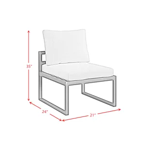 Whistler Dining Side Chair with Olefin Beige in Whistler Black (2 Per Carton)