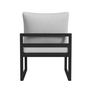 Whistler Dining Side Chair with Olefin Beige in Whistler Black (2 Per Carton)