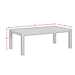 Whistler Regular Dining Table in Whistler Black
