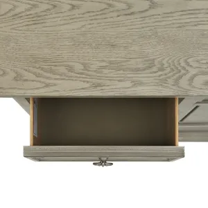 Whit-Ash 5-Drawer Door Chest in Light Grey