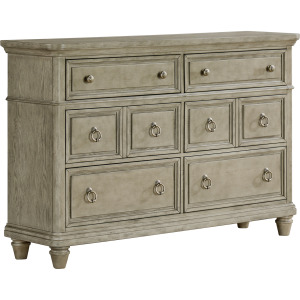 Whit-Ash 6-Drawer Dresser in Light Grey